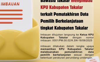 Bawaslu Takalar Layangkan Surat Imbauan PDPB