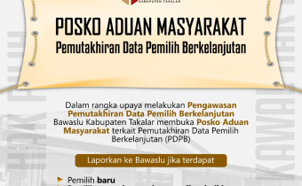 Bawaslu Takalar Buka Posko Aduan Masyarakat PDPB