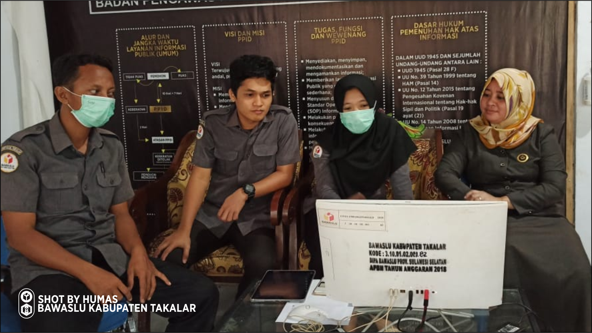 Bawaslu Takalar ikuti Rapat Penyusunan Laporan Akhir Divisi Humas secara Daring