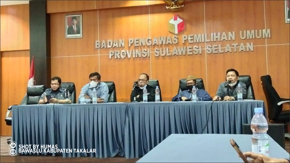 Bawaslu Takalar Hadiri Rapat Evaluasi Penanganan Sengketa Proses Pemilihan dimasa Pandemi 