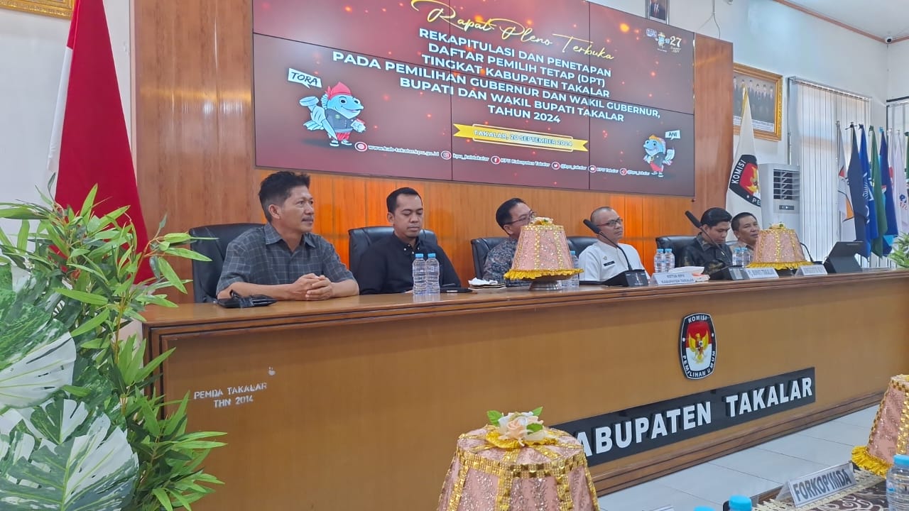 Pengawasan Pleno Rekapitulasi dan Penetapan DPT Kabupaten Takalar