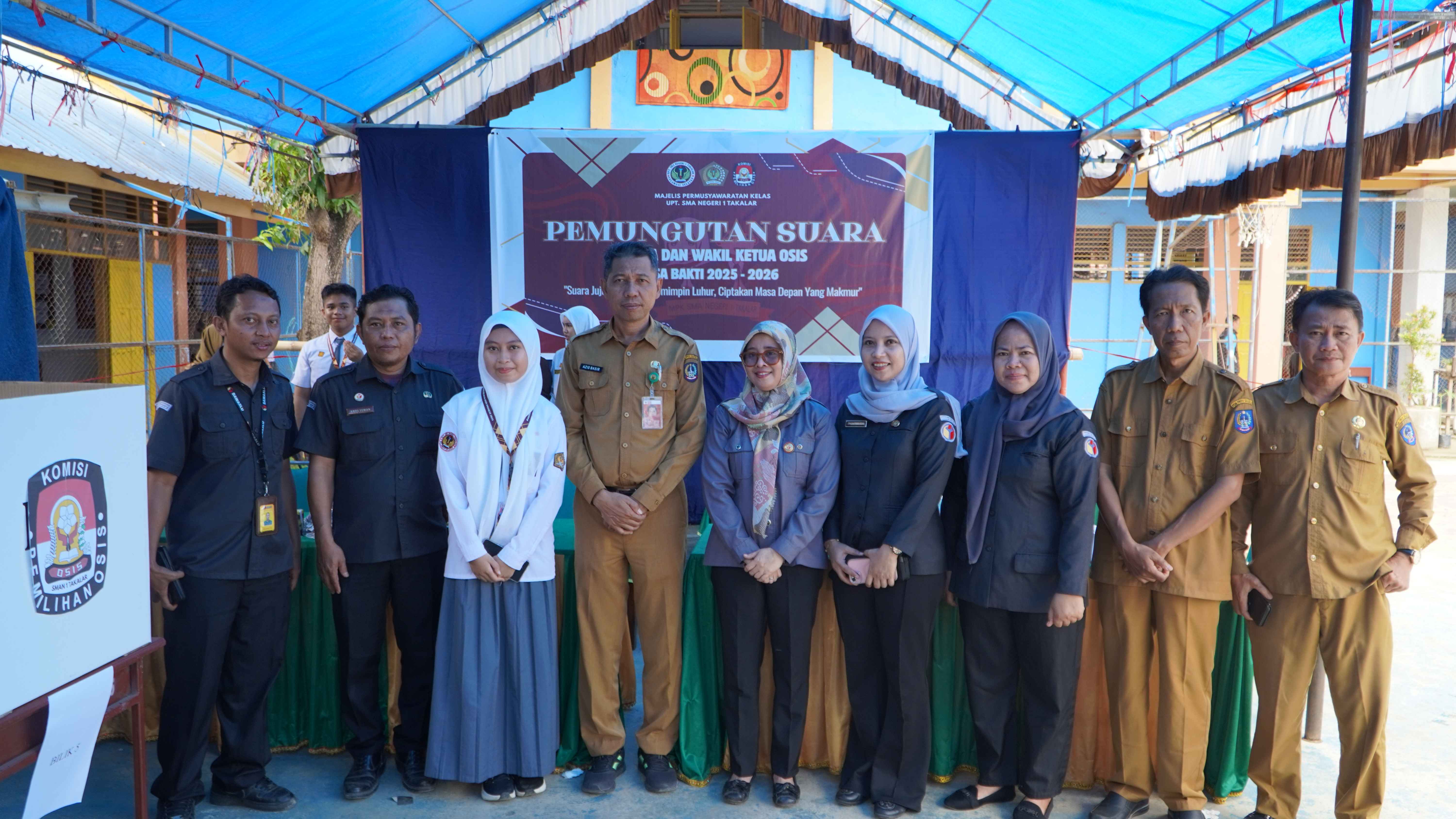 Bawaslu Takalar Hadiri Pemilihan Ketos SMAN 1 Takalar secara e-voting