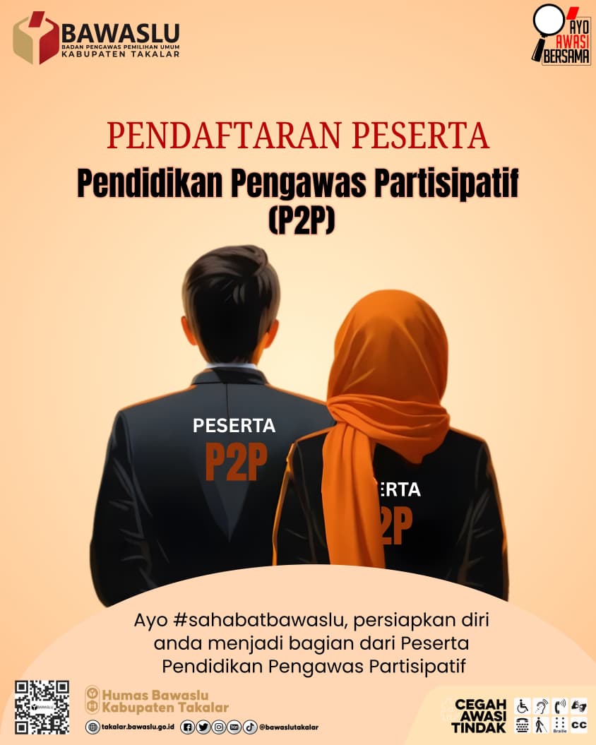 Bawaslu Takalar Siap Gelar Pendidikan Pengawas Partisipatif (P2P) tahun 2026