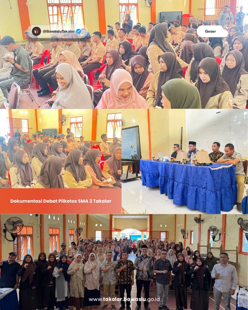 Bawaslu Takalar Jadi Panelis Debat Kandidat Paslon Pilketos SMA Negeri 3 Takalar