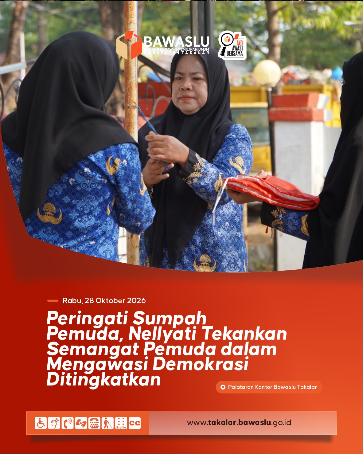 Bawaslu Kabupaten Takalar gelar Upacara Peringati Hari Sumpah Pemuda ke-98 tahun