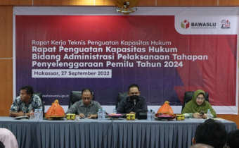 Tingkatkan Kapasitas Hukum Bidang Adminsitrasi, Bawaslu Takalar Ikuti Rakernis