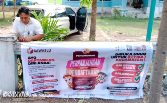 Perpanjang Masa Pendaftaran Panwascam, Bawaslu Takalar sebar Spanduk Ajakan di 3 Kecamatan