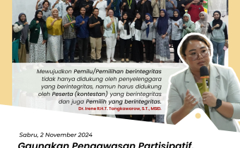 Dr. Irene Tangkawarouw sebagai narasumber Pengawasan Pemilihan Partisipatif di RM 3 Dimensi Takalar