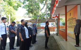 Ketua Bawaslu Takalar Pimpin Apel Pagi, Senin 25 Agustus 2025