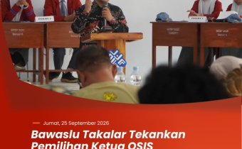 Piminan Bawaslu Takalar Jadi Panelis Debat Paslon Pilketos SMAN 2 Takalar