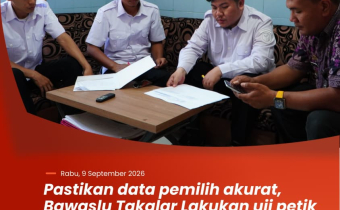 Bawaslu Takalar Uji Petik Pemilih Baru dan TMS di Kelurahan Pappa Kec. Pattallassang dan Polres Takalar